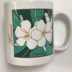 Vintage Hawaii Plumeria Vacation Mug